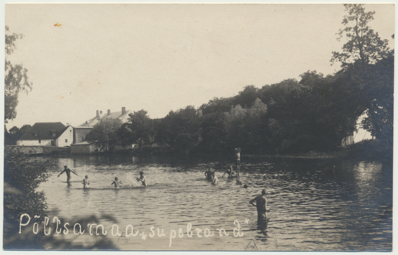 foto, Põltsamaa jõgi, supelrand u 1930 F A.Mik