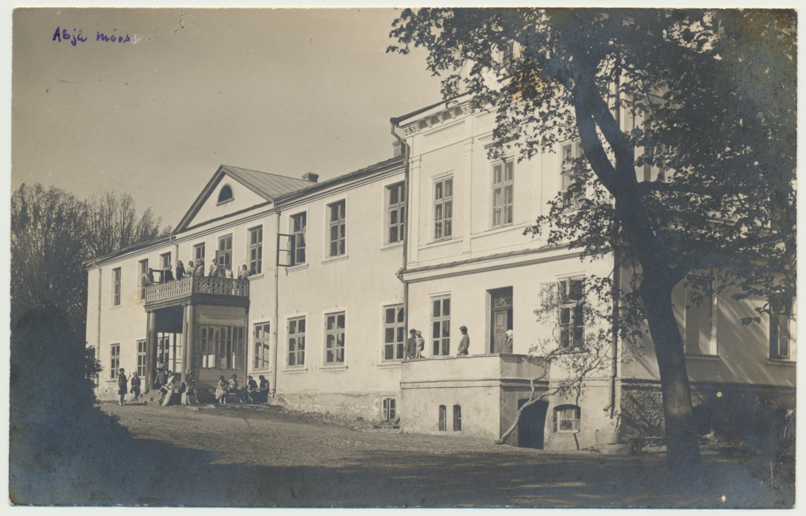 foto, Viljandimaa, Abja mõisa peahoone, kool, 1925