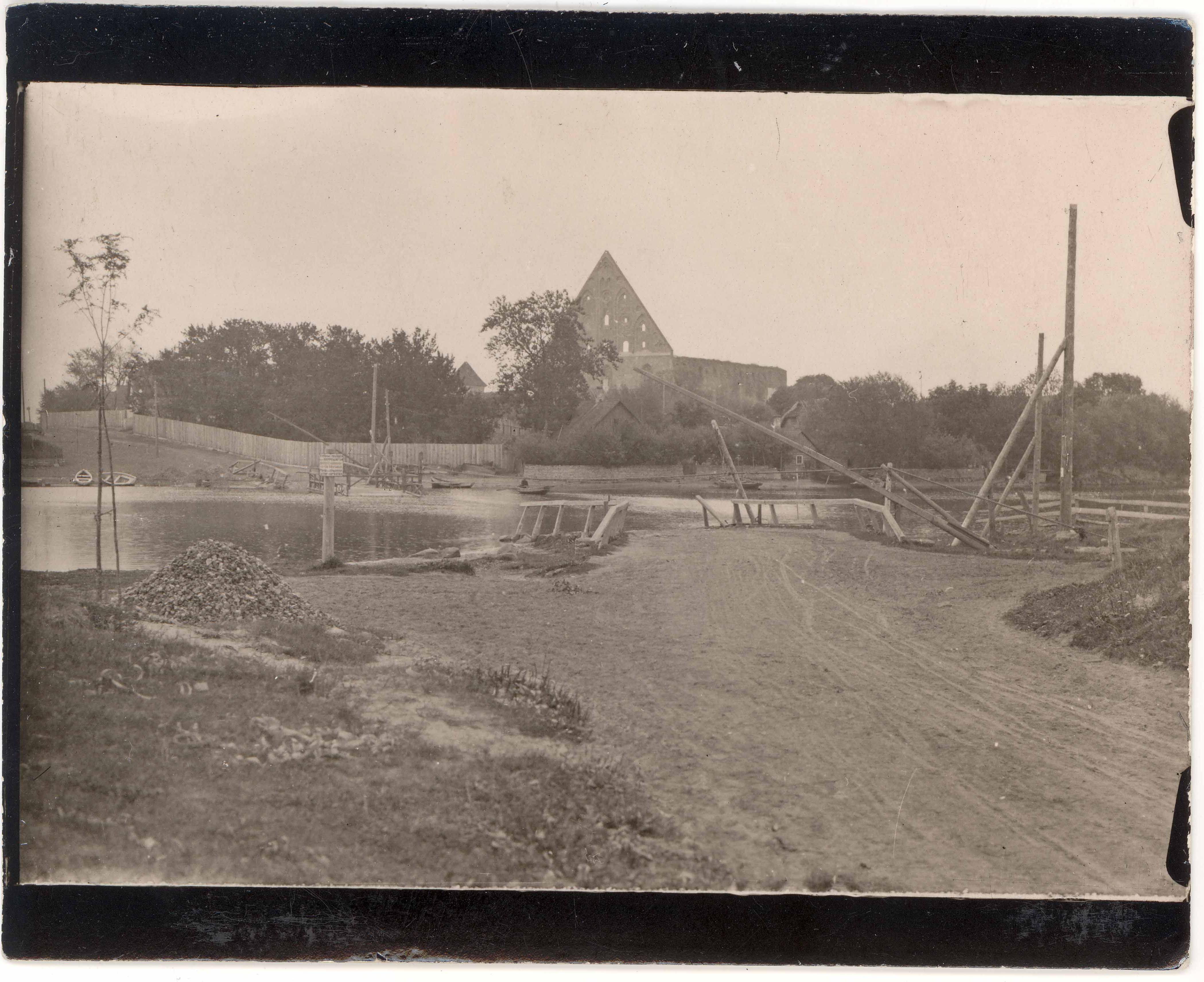 View of the Pirita monastery church from SW across the River Pirita