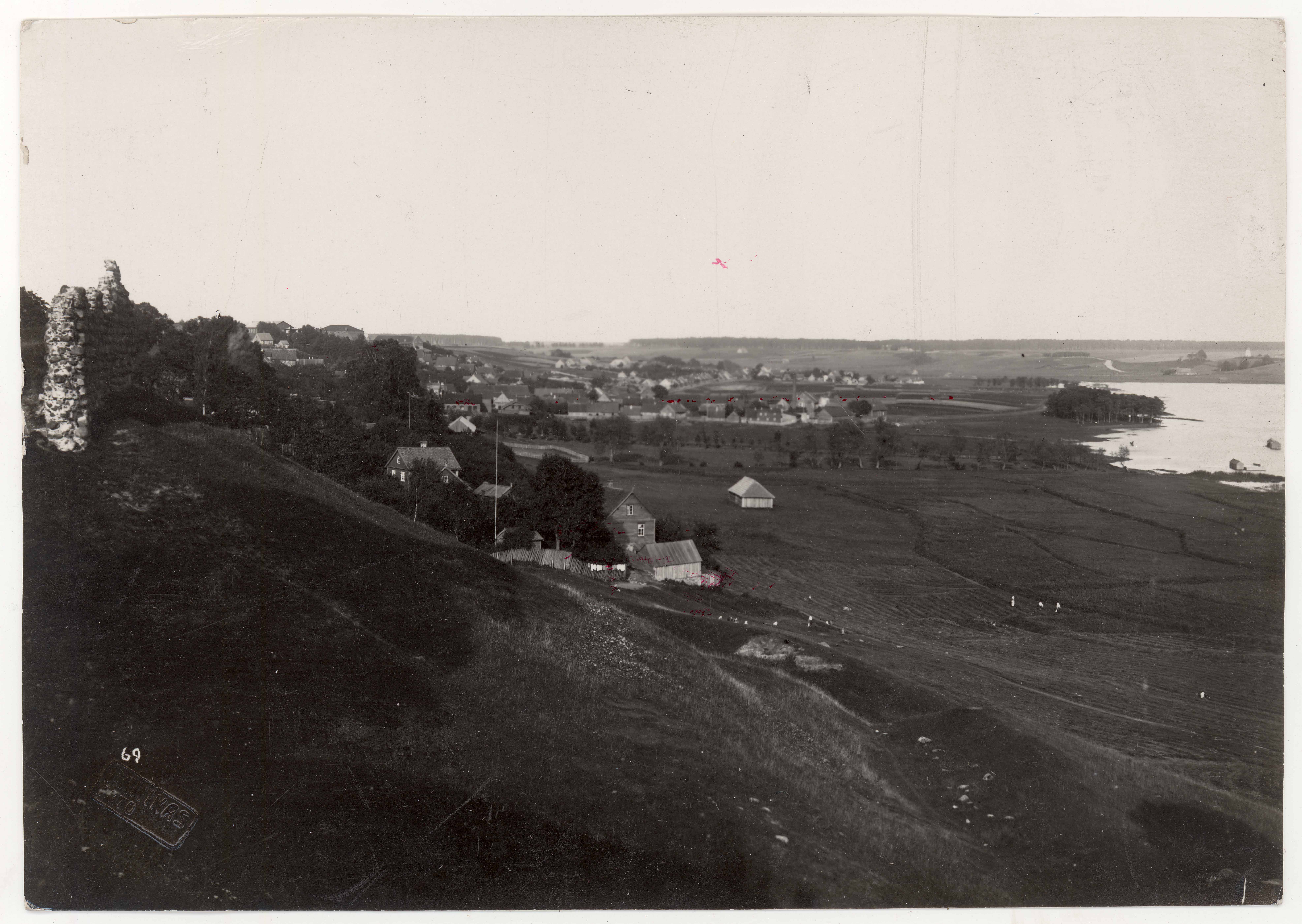In the ruins of the capital of Viljandi view of the lake W-kalda towards n