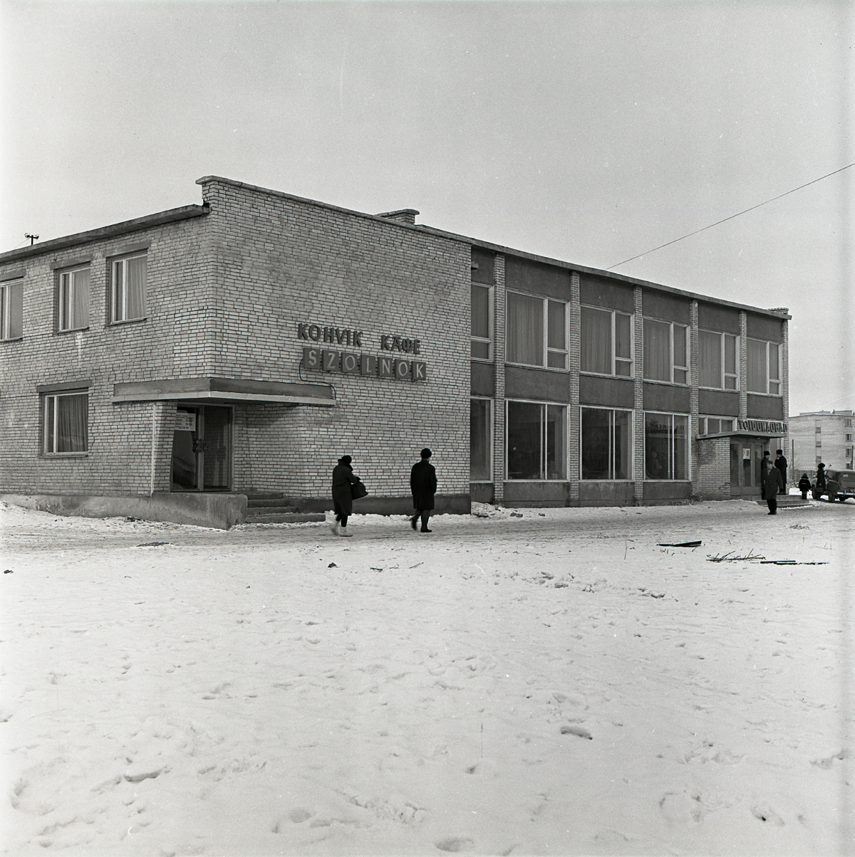 Kohvik Szolnok Mustamäel, välisvaade. Arhitekt Aili Nurk (tp 59-116, arh Koidu Lassmann)