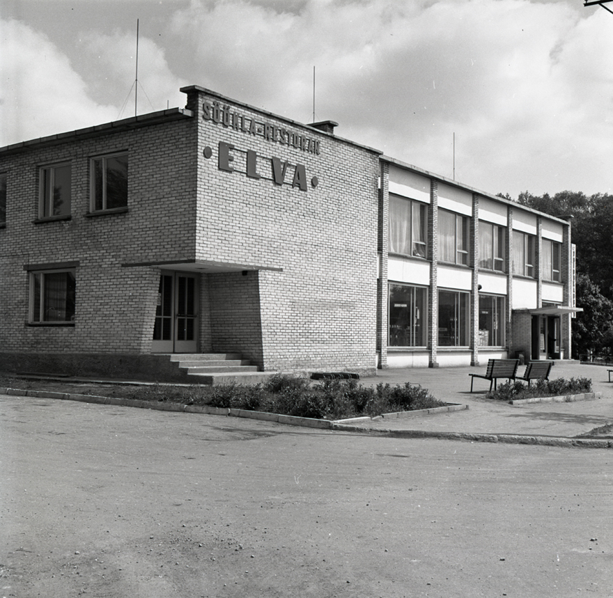 Kauplus-söökla Elvas, vaade. Tüüpprojekt 59-116, arh Koidu Lassmann