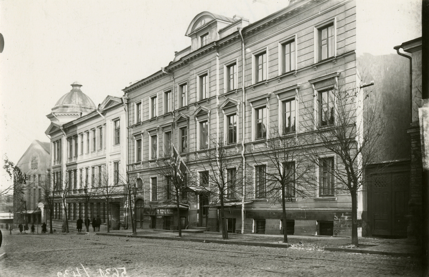 Haldushoone Tallinnas, hoone vaade. Arhitekt Nikolai Thamm vanem