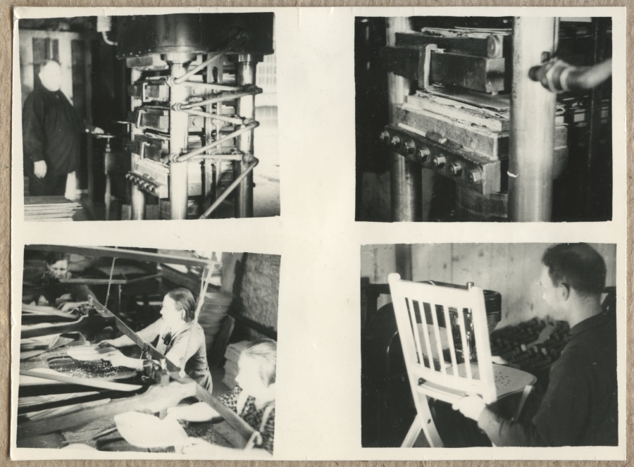 A. M. Lutheri vabriku sisevaated - töötajad tootmisseadmete juures