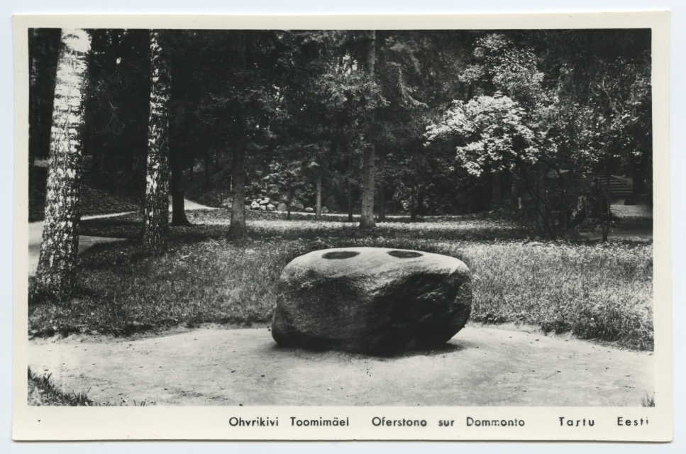 Tartu. Victim Stone Toomemäel behind the library of the University of Tartu