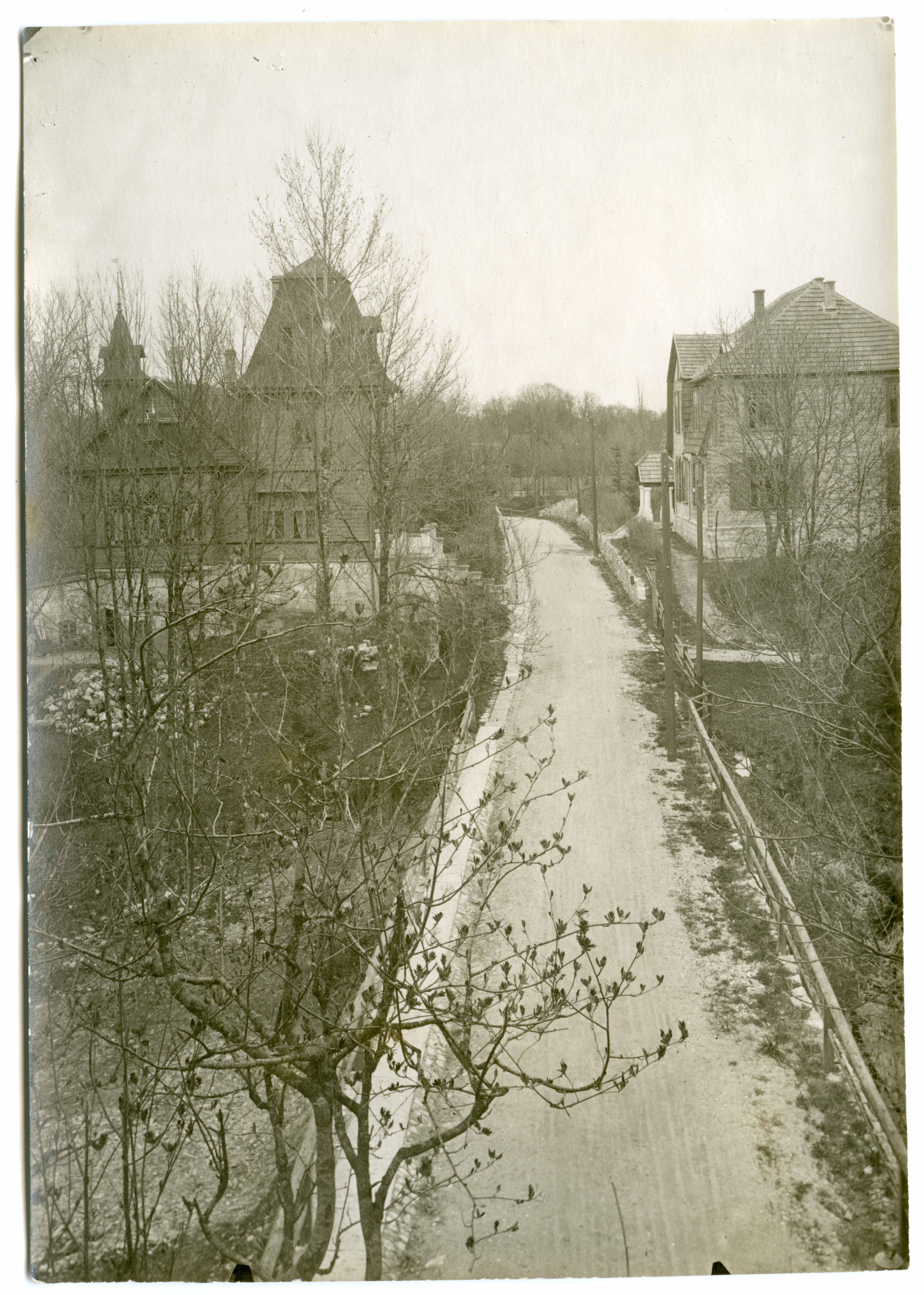 Kuressaare Fortress. View of the historic buildings located on the road from the bastion wall to the fortress, Lossi 11 and 16 no