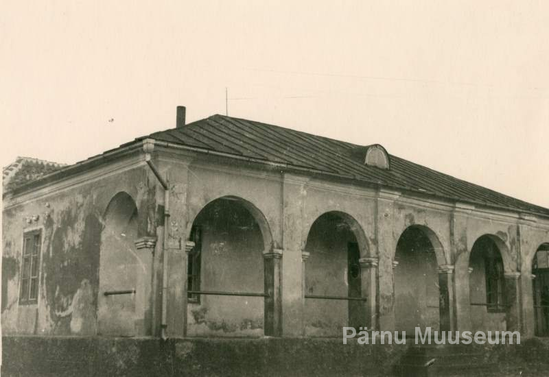 Foto. Tallinna värava juures olnud värava vahtkonna hoone. Pärnu, 1936