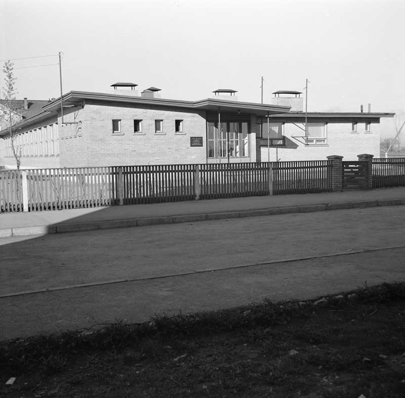 Paviljoni tüüpi lasteaed Lasnamäel, vaade. Arhitekt Voldemar Herkel