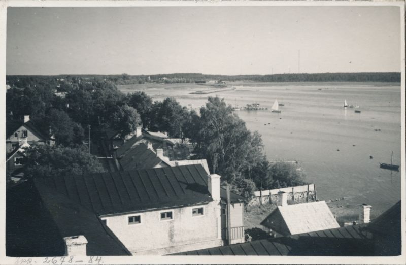 Foto. Dampfi album. Vaade Linna mudaravila tornist Paralepa suunas. 1934.