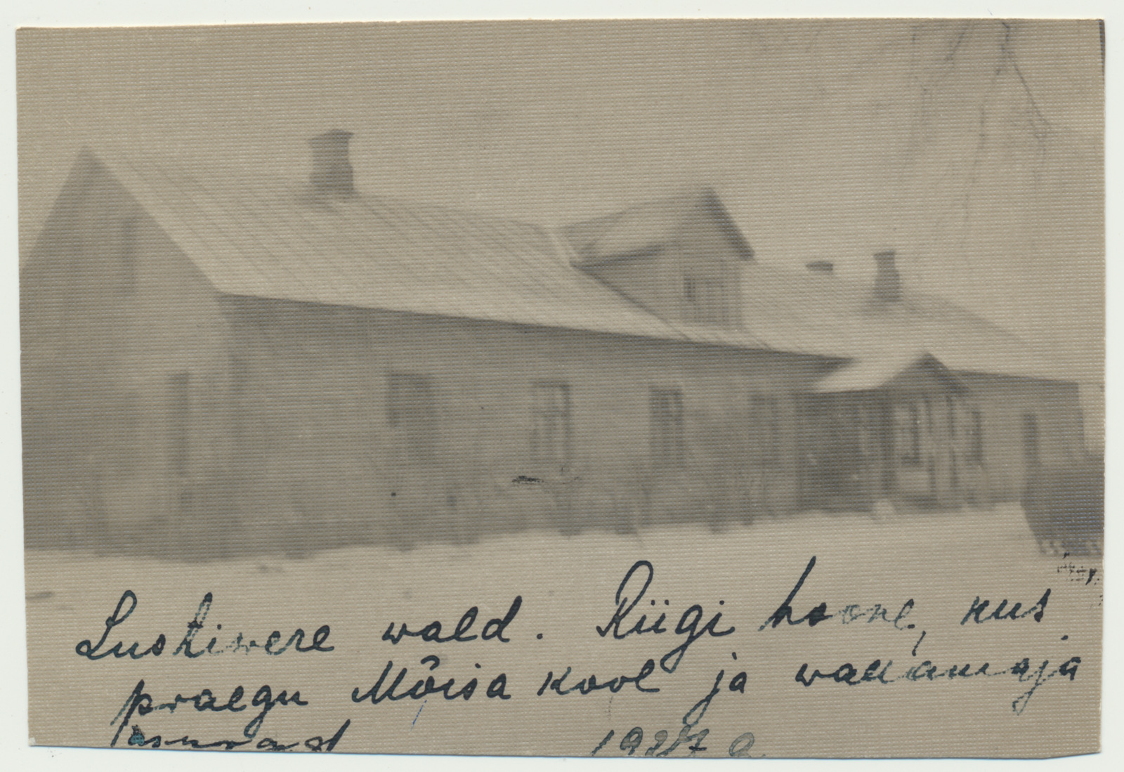 foto Põltsamaa khk Lustivere vallamaja ja mõisa kool 1927