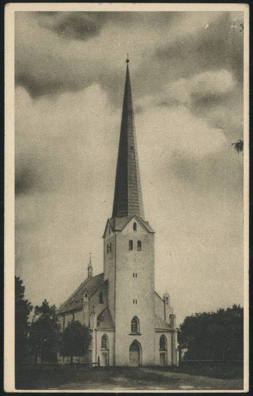 trükipostkaart, Tarvastu khk, Tarvastu kirik, u 1920, K. Jaiki kirjastus (Tartu)