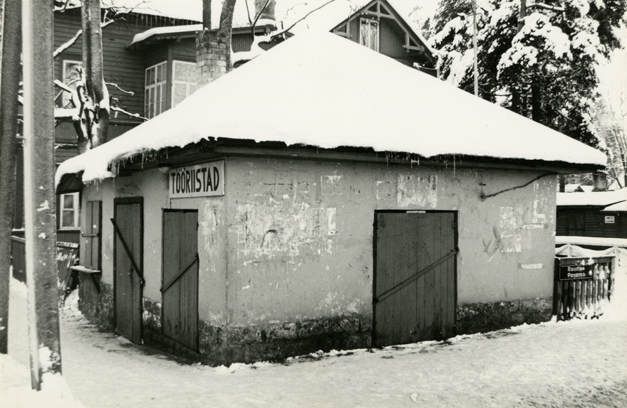 Kiosk-kauplus Tallinnas, vaade hoonele. Arhitekt Friedrich Wendach