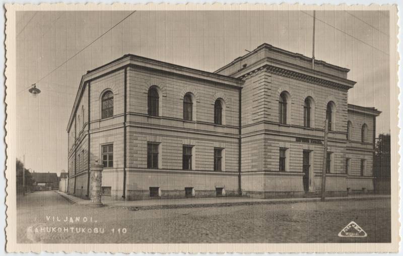 fotopostkaart, Viljandi, Posti tn 22, kohtumaja, u 1915, foto J. Riet