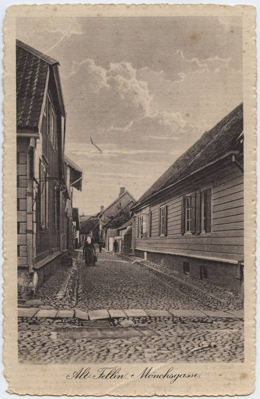 trükipostkaart, Viljandi, Munga tn algus, u 1912, foto A. Livenstroem