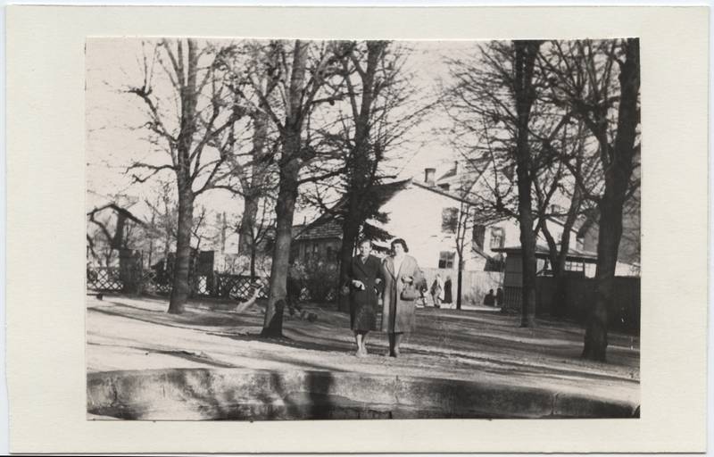 foto, Viljandi, Lastepark, ümar purskkaev, inimesed, u 1960 (hilisem Sõbra park)