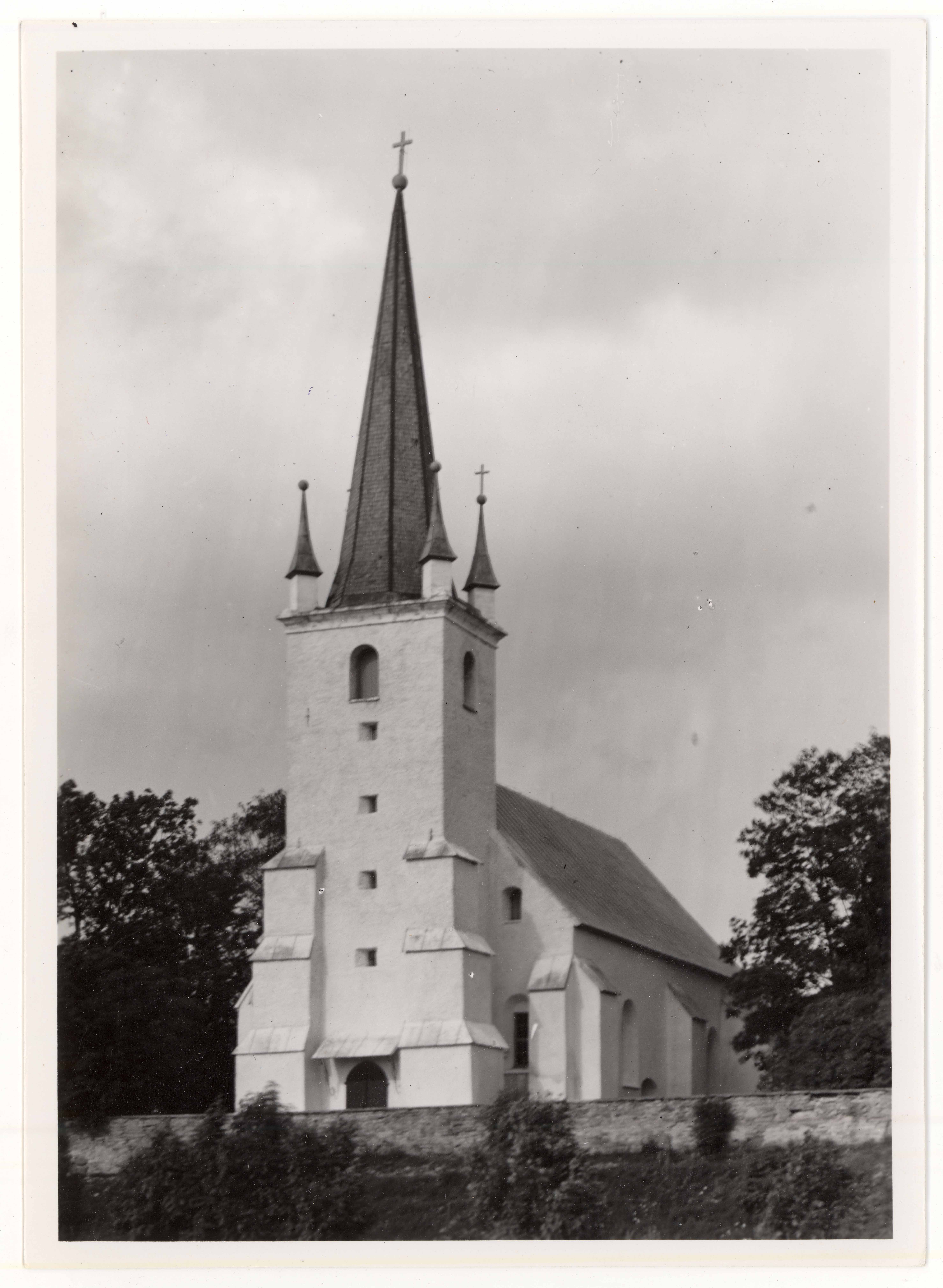 Harju-Madise Holy Mattias Church. Outdoor view to the tower from W