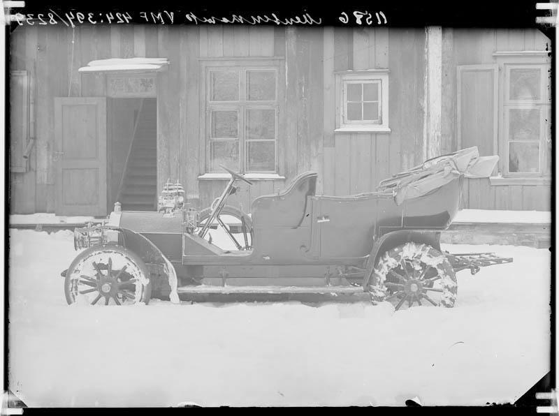 fotonegatiiv, Viljandi? von Mensenkampff'i auto 1910 foto J. Riet