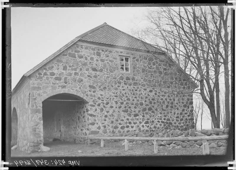 fotonegatiiv, Viljandi mõis, magasiait Pauluse kiriku juures 1914 foto J. Riet