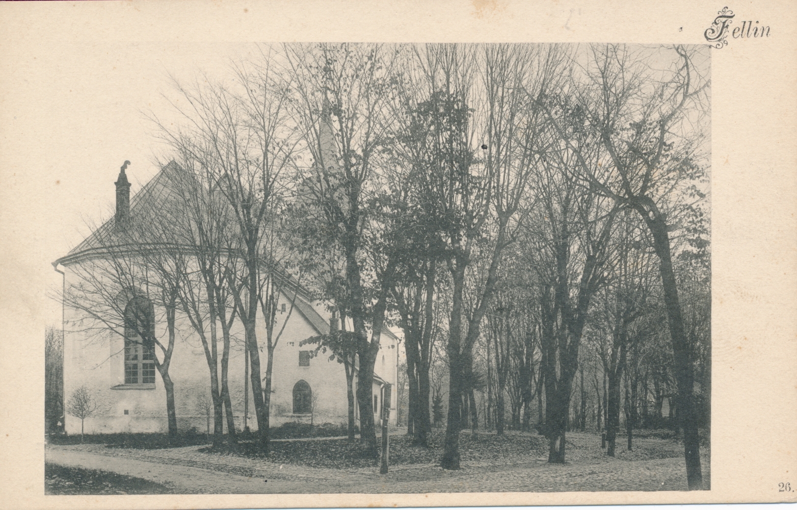 trükipostkaart, Viljandi, Jaani kirik u 1905 F J.Riet