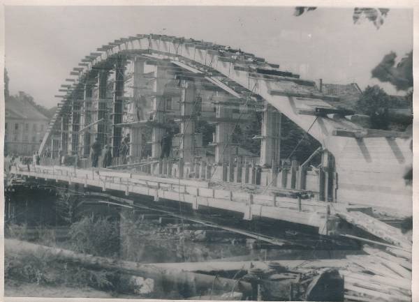 Kaarsild  (proj Peeter Varep), ehitamine. Tartu, 1957-1959.