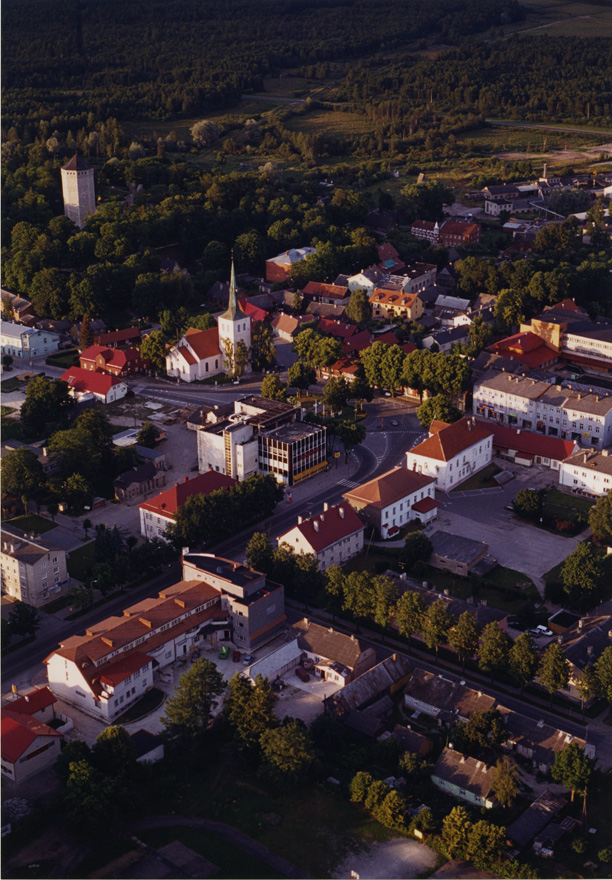 Paide kesklinn, aerofoto