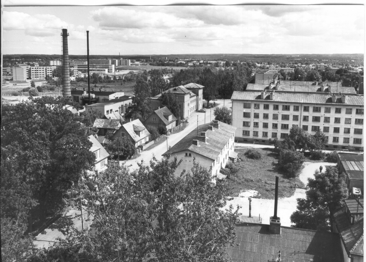 Foto. Võru. Mäe tänav augustis 1982.a.