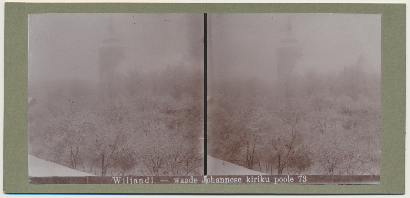 stereofoto, Viljandi, Jaani kirik, udu sees, u 1905