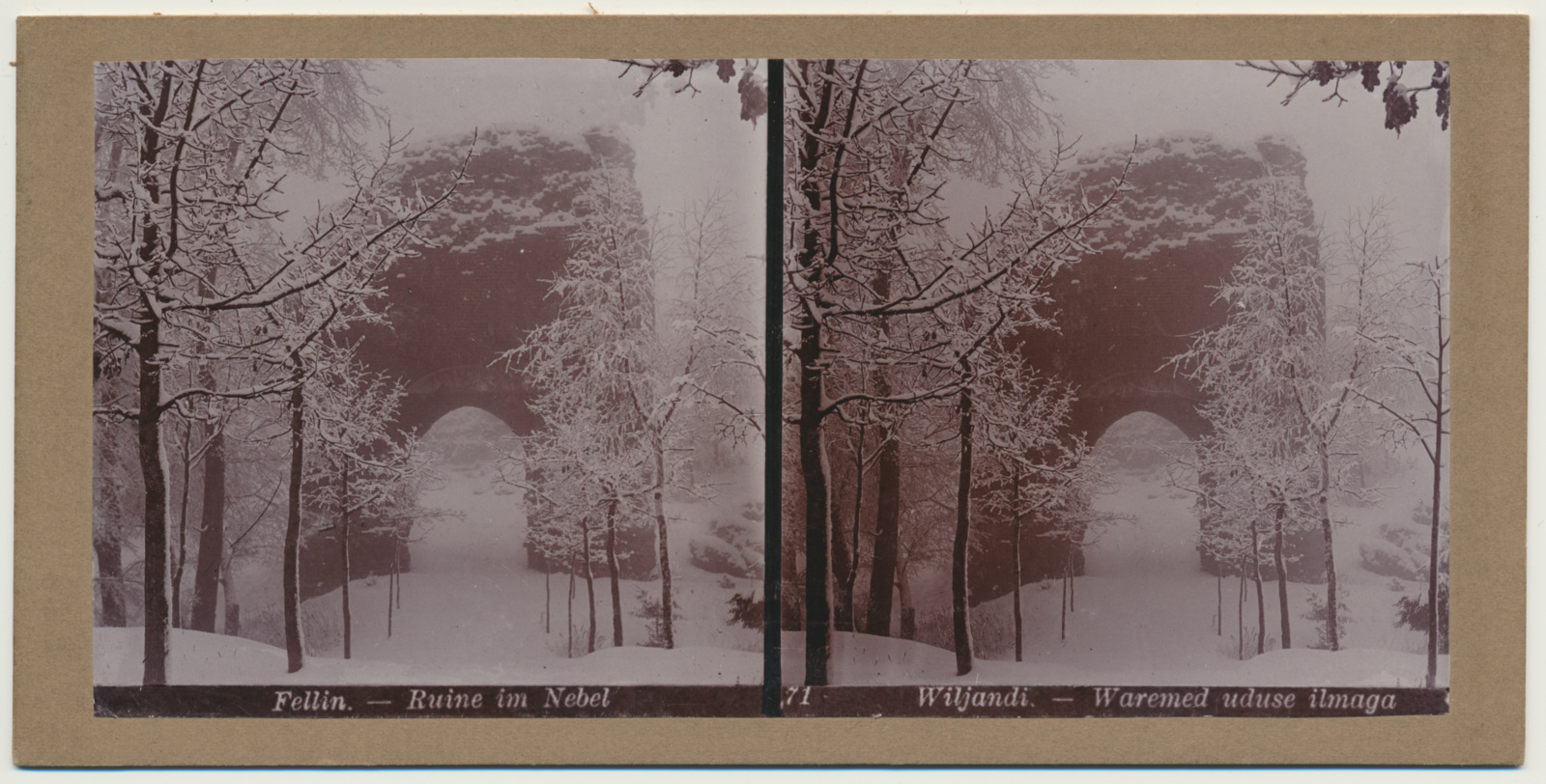 stereofoto, Viljandi, ordulossi värav, u 1905