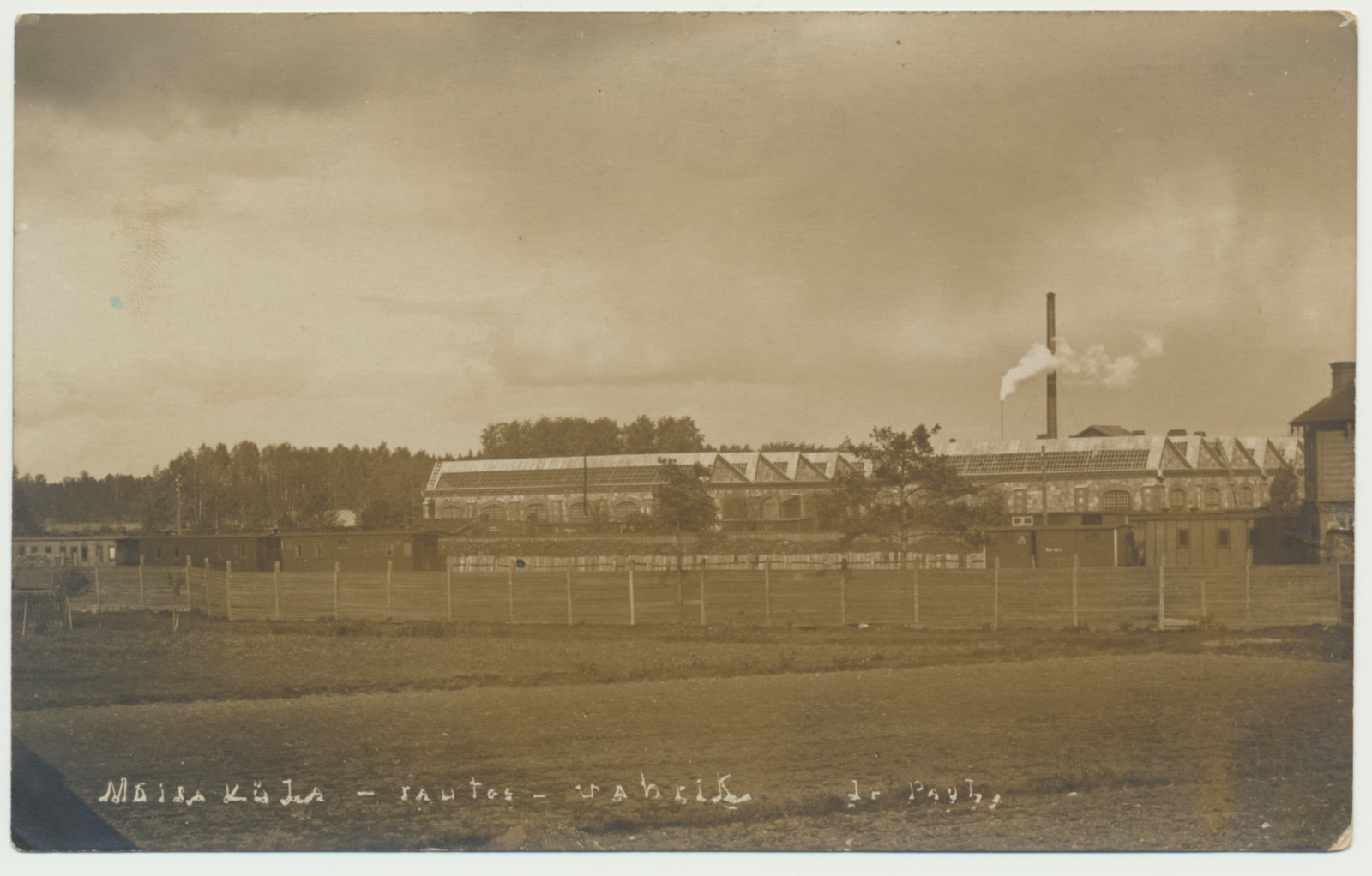 foto, Halliste khk, Mõisaküla, raudtee vabrik, u 1925, foto J. Paul