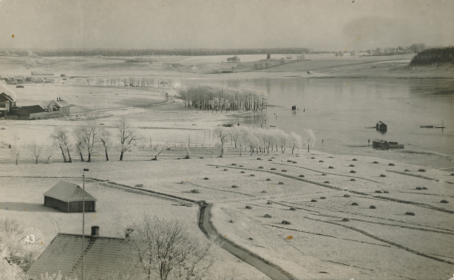 foto Viljandi, vaade lossimägedest järvele ümbrusega u 1915 F J.Riet