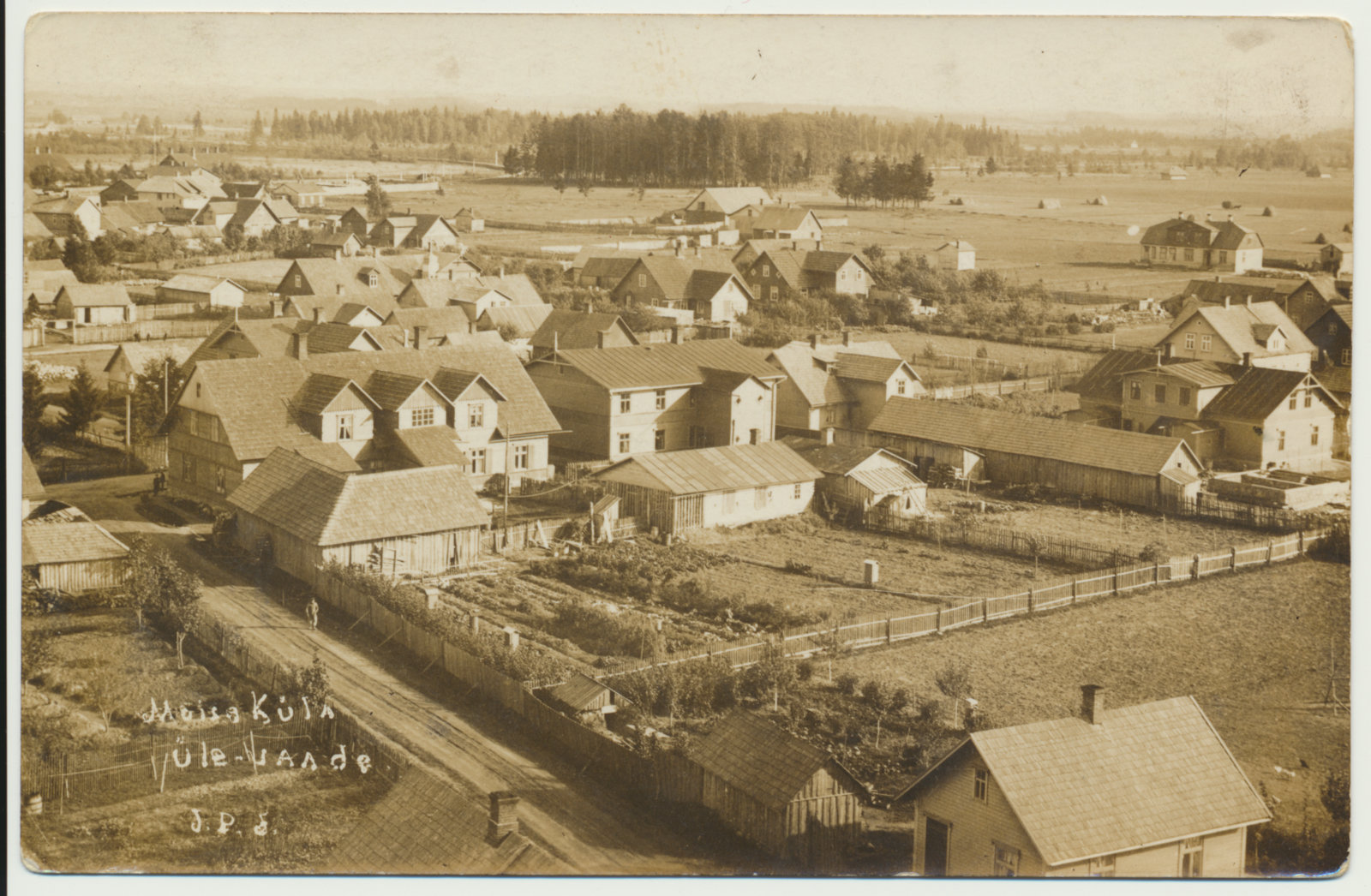 foto, Viljandimaa, Mõisaküla, üldvaade, u 1930