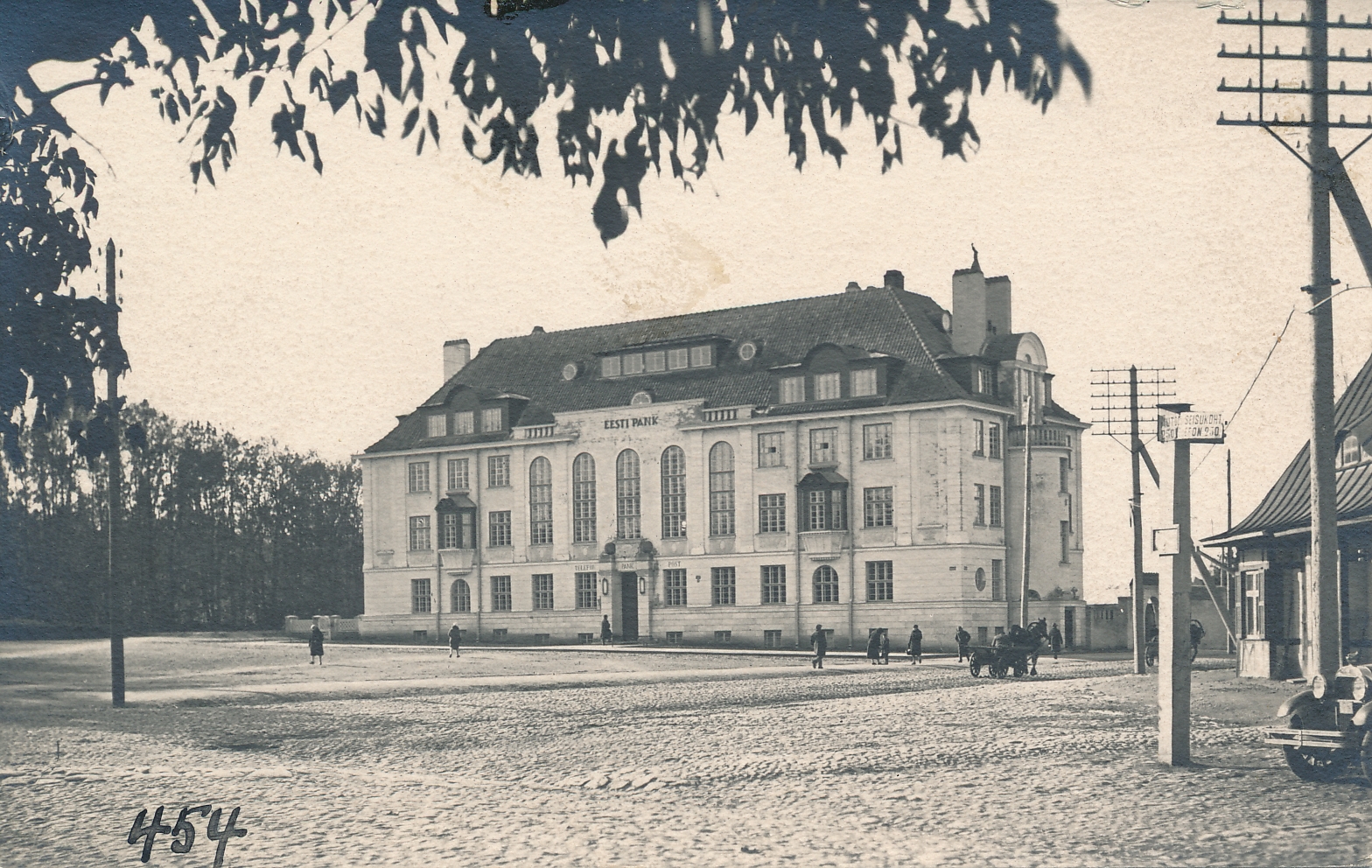 foto, Viljandi, Vabaduse plats, Eesti Panga Viljandi osakonna hoone u 1930 F J.Riet