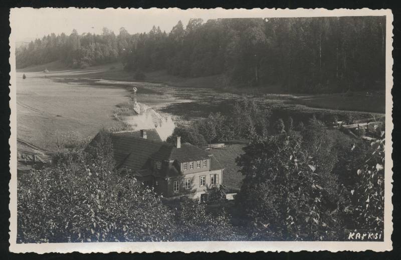 fotopostkaart, Karksi khk, Karksi org, Linnaveski, postitempel 29.07.1939, u 1938