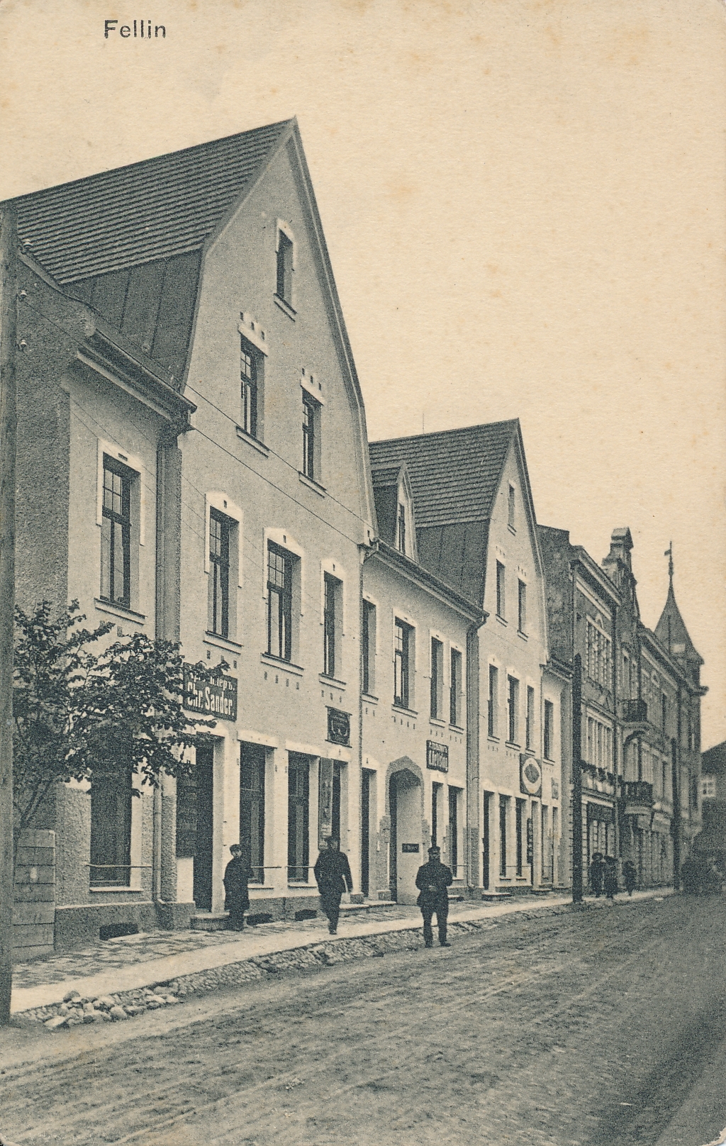 trükipostkaart Viljandi, Lossi tn majad nr 28, 26 u 1910