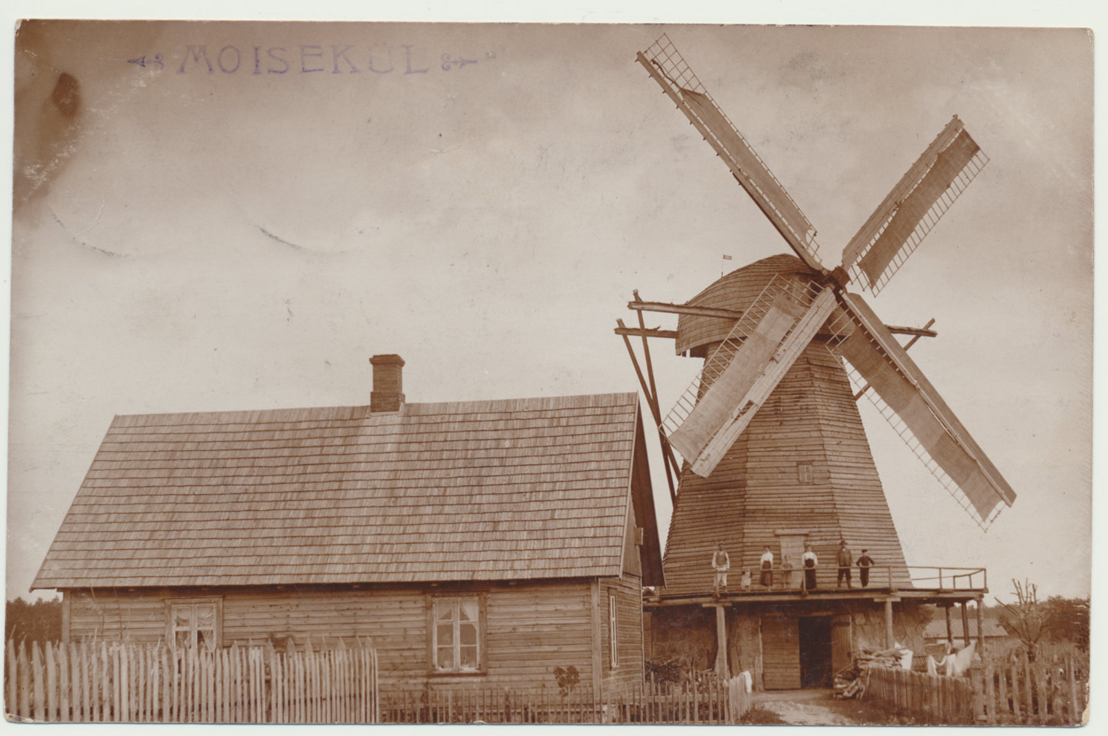 foto, Viljandimaa, Mõisaküla, tuuleveski, Kivi tn, u 1912