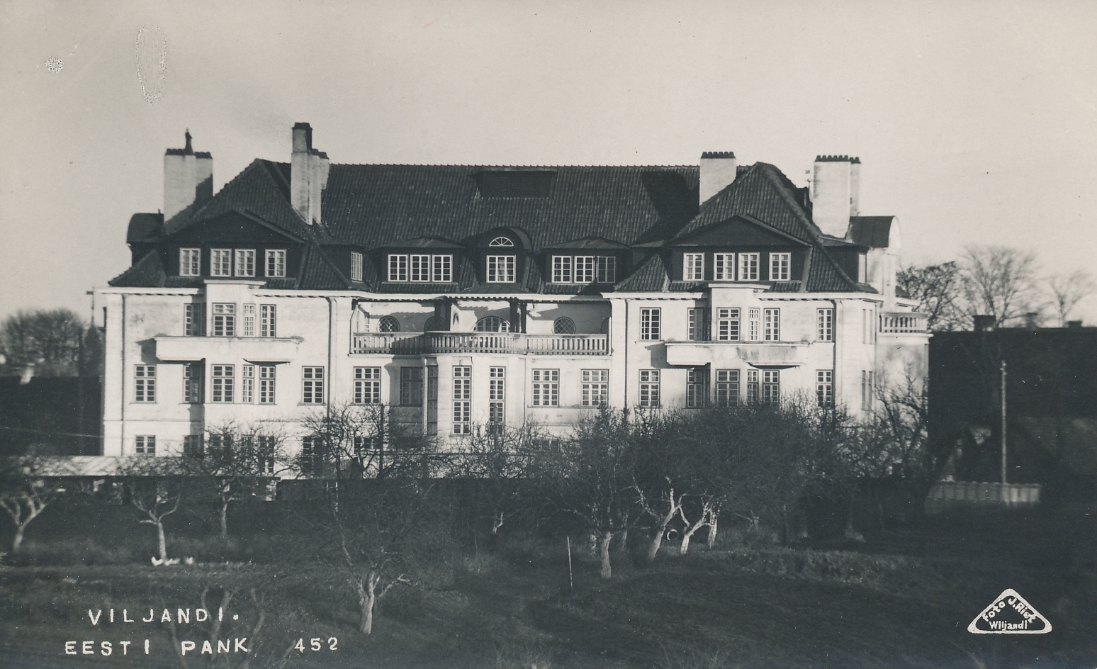 foto, Viljandi, Eesti Pank, tagant, u 1930 foto J. Riet