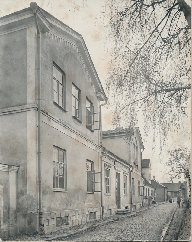 foto, Viljandi, Linnu tn, koolimaja, raekoda u 1910 F J.Riet