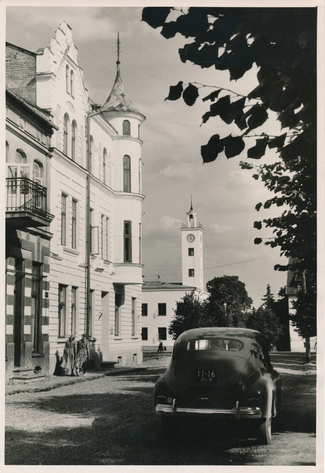 foto, Viljandi, Tombi plats, kultuurikool, raekoda, u 1965