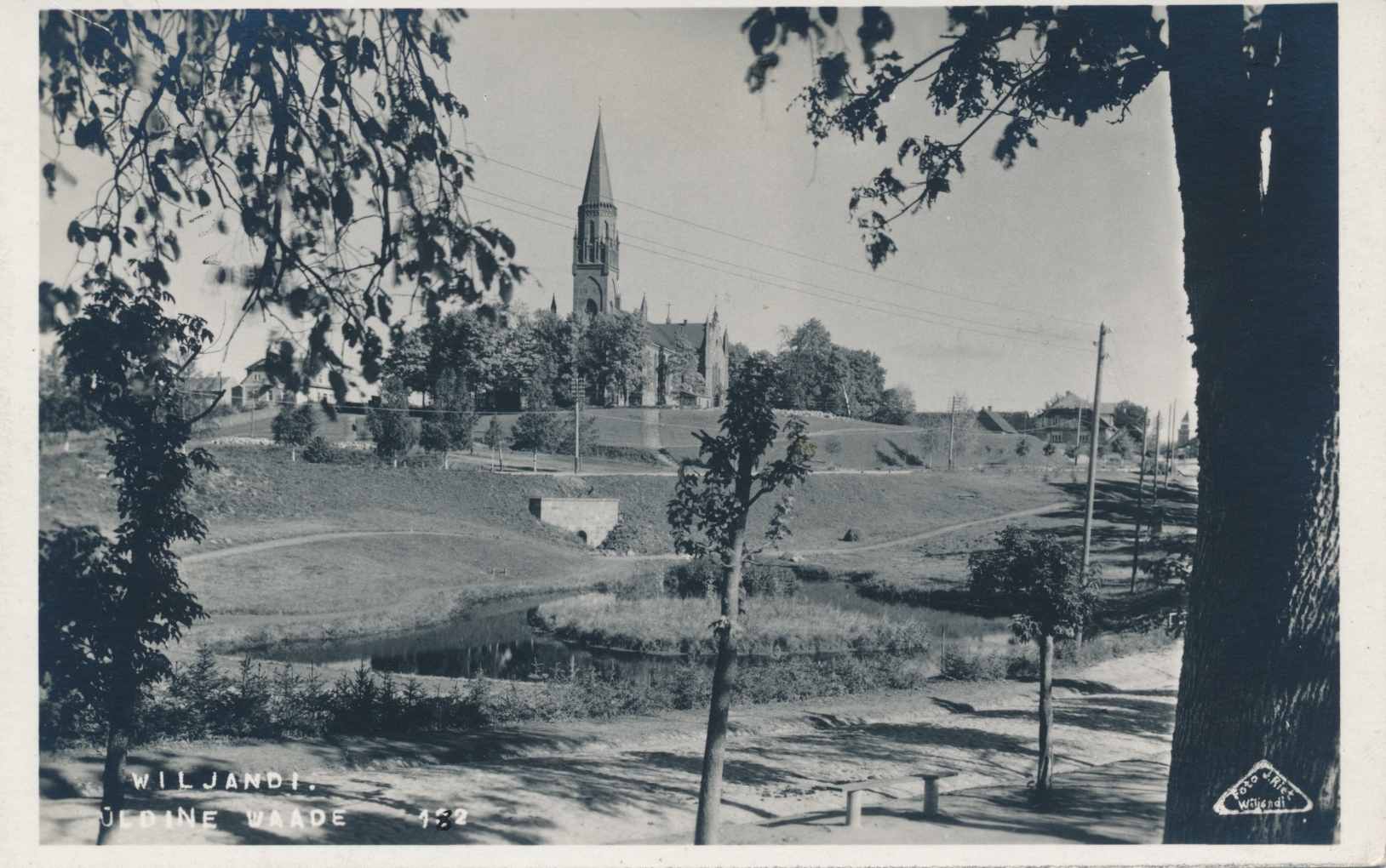 foto, Viljandi, Valuoja org, Pauluse kirik u 1930 F J.Riet