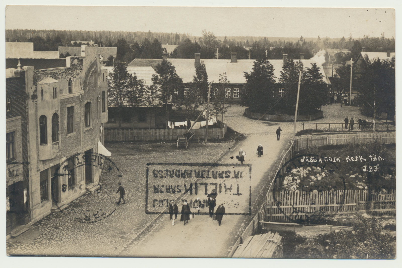 foto, Viljandimaa, Mõisaküla, Kesk tn, vaksal, u 1925