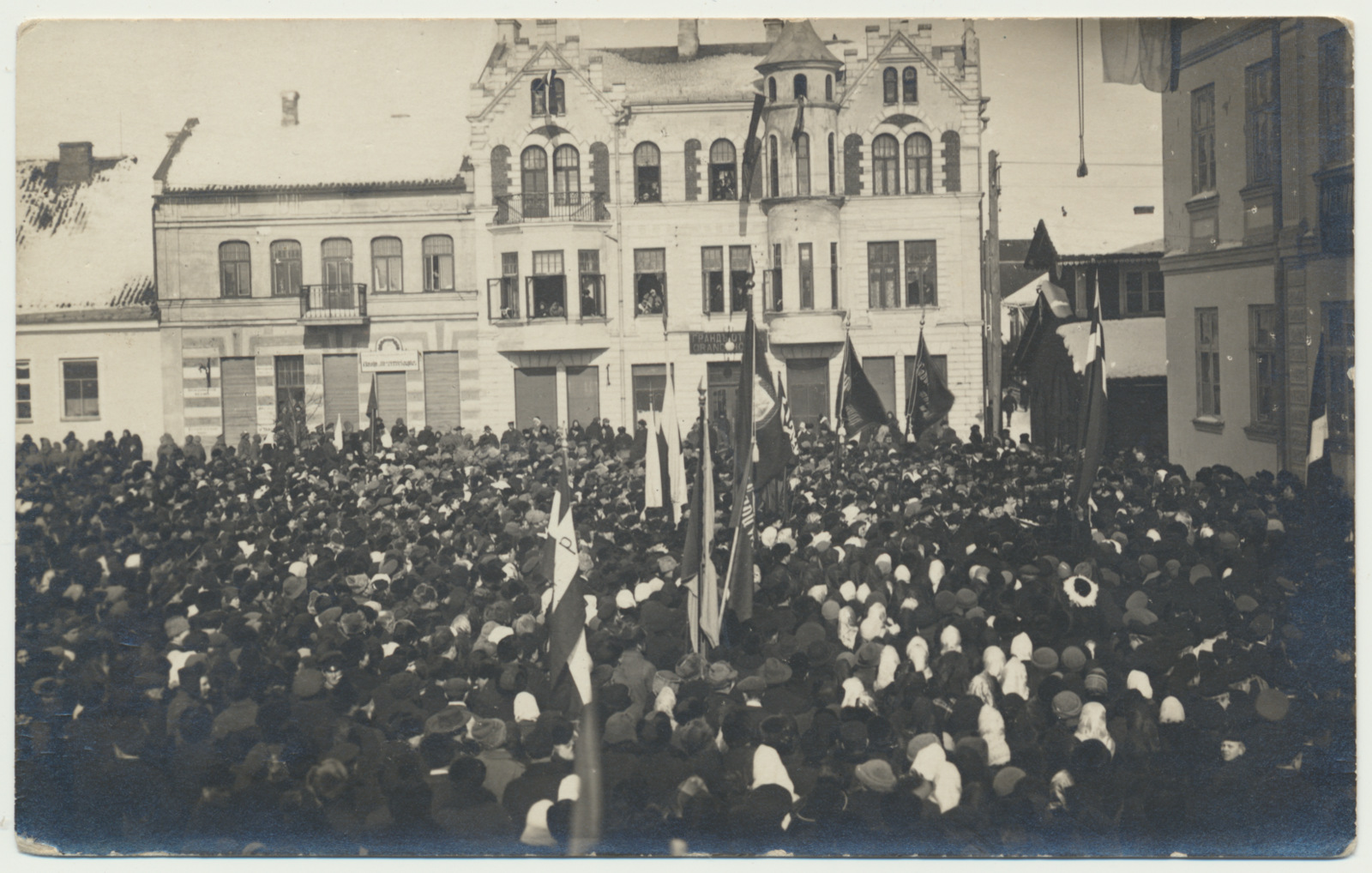 foto, Viljandi, Turuplats miiting 1917.a. märts