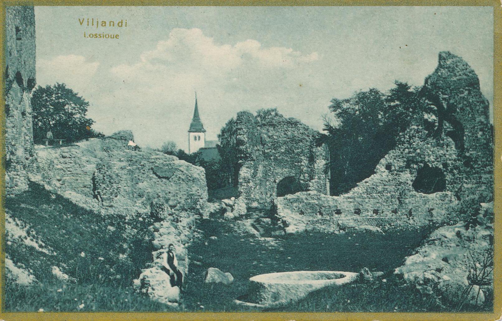 trükipostkaart, Viljandi, lossimäed - Kaevumägi u 1923