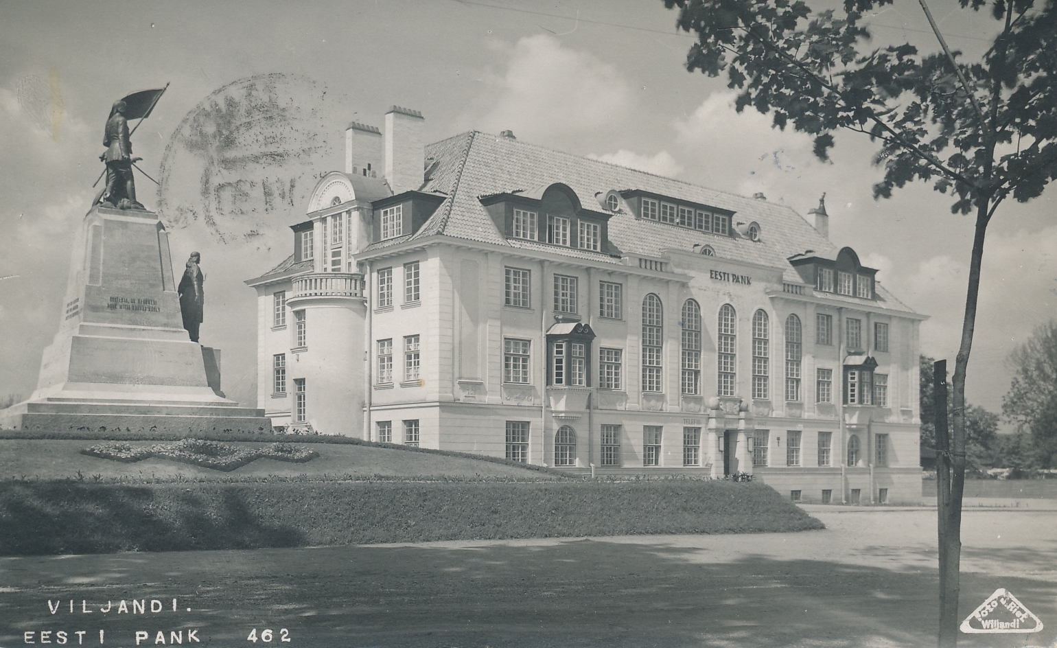 foto, Viljandi, Eesti Pank, ausammas, u 1930, foto J. Riet