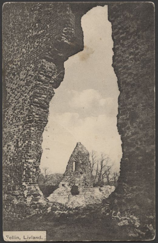 trükipostkaart, Viljandi, Kaevumägi, Mungamüür läbi Suurmüüri avause, u 1915, verlag von E. Ring