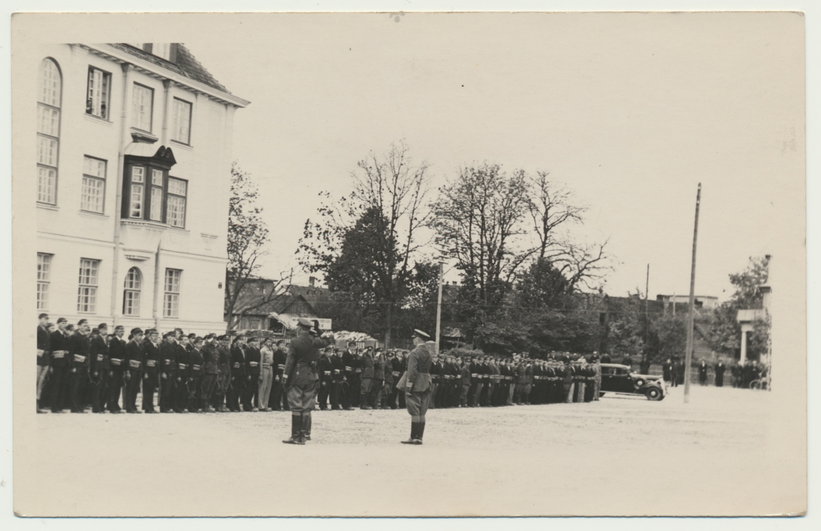 foto, Viljandi, rivistus Vabaduse platsil, koolipoiste paraad, u 1935