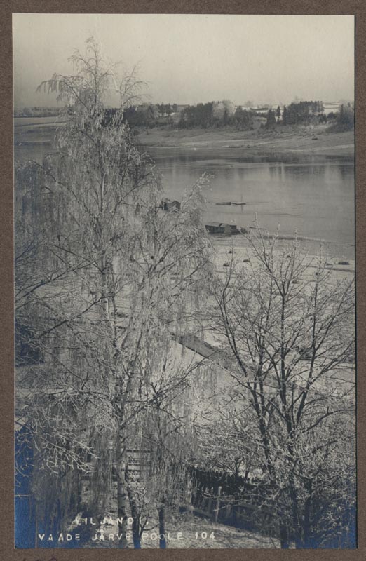 foto albumis, Viljandi, järv, supelusmajad, Viiratsi, u 1910, foto J. Riet