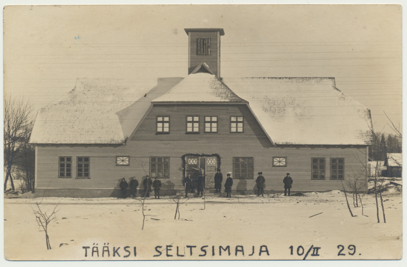 foto, Suure-Jaani khk, Tääksi, seltsimaja avamispäeval, 1929 foto O. Kivisild