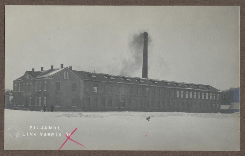 foto albumis, Viljandi, linavabrik, u 1915, foto J. Riet