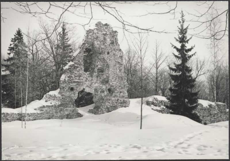 foto, Viljandi, Kaevumägi, Mungamüür, talv, 1976, foto E. Veliste