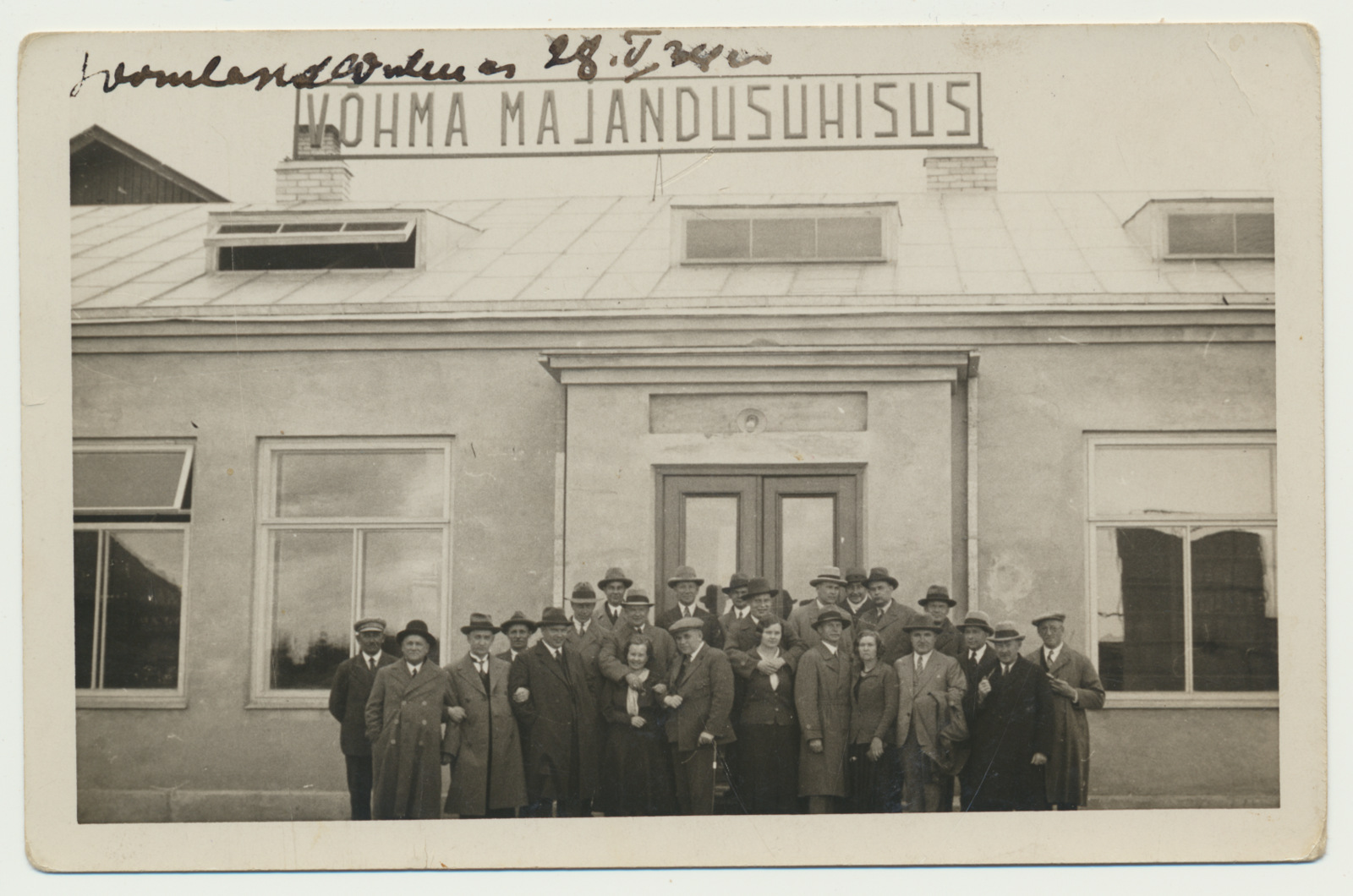 foto, Viljandimaa, Võhma, majandusühisus, grupp soomlasi, 1934